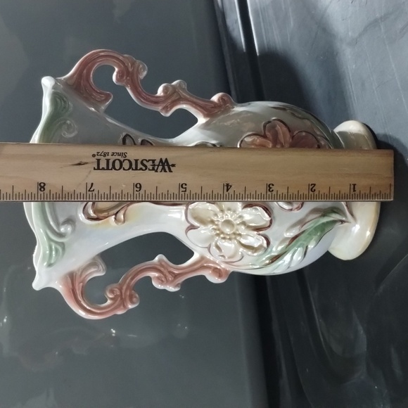 Made in Brazil Ceramic  Pottery lustreware lusterware vintage vase 8" - Picture 9 of 10